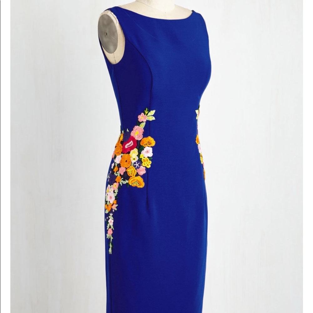 ModCloth ChiChi London Cheerily Beloved Blue Dress